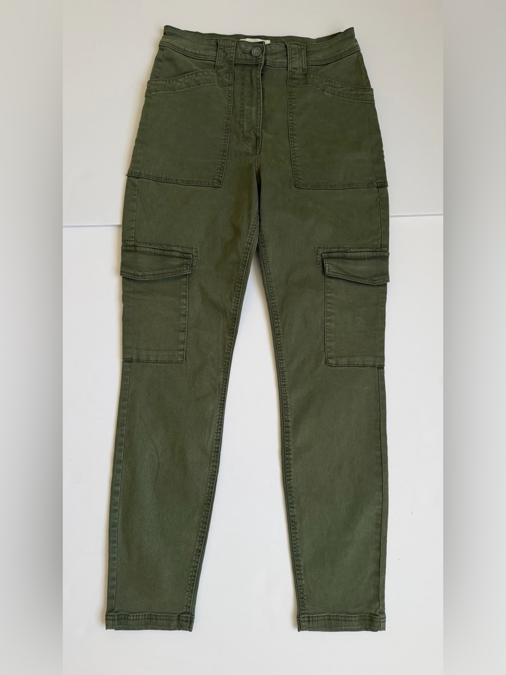 H&M Olive Green Cargo Skinny Pants (Size 4)